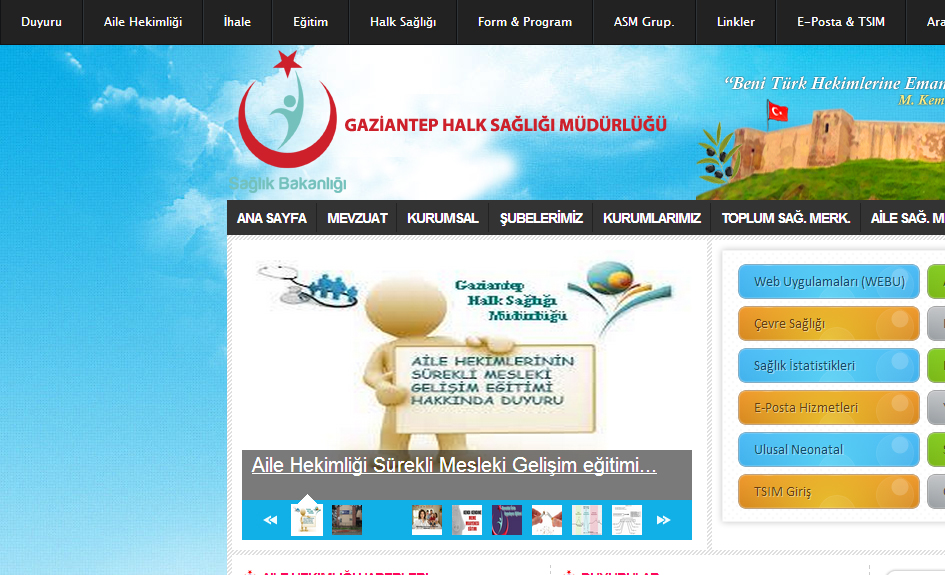 Gaziantep Halk Sağlığı Müdürlüğü Gaziantep Halk Sağlığı Müdürlüğü