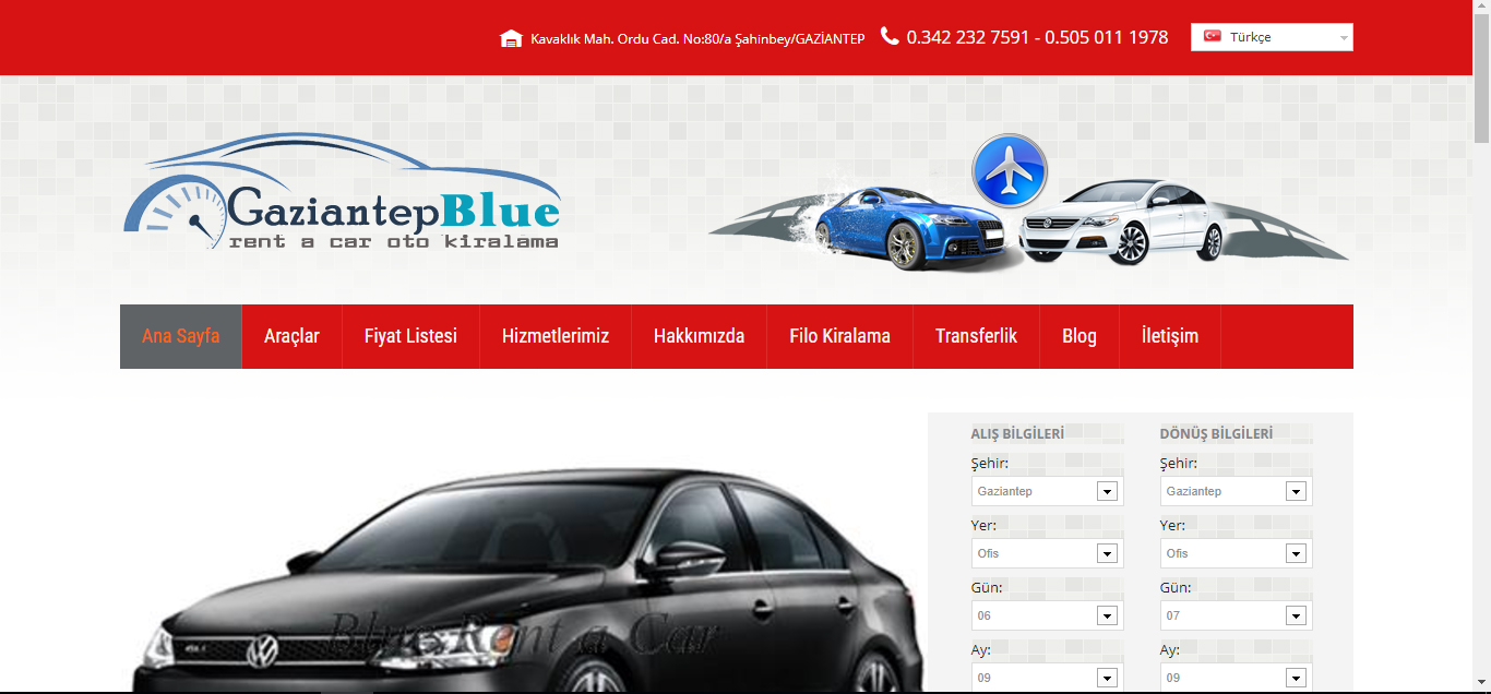 Gaziantep Blue Rent A Car